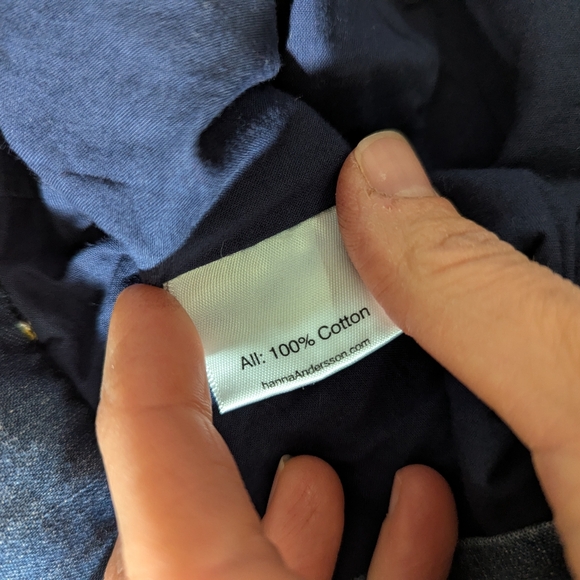 Hanna Andersson Chasing Summer Button Up Chambray Denim Embroidered Dress 5T - Picture 10 of 11